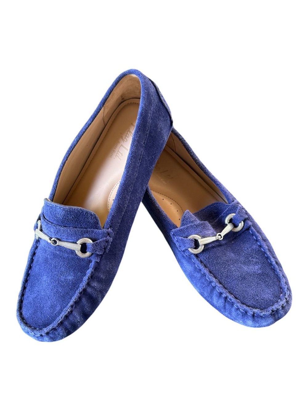 Men’s Suede Bit Loafers in Royal Blue